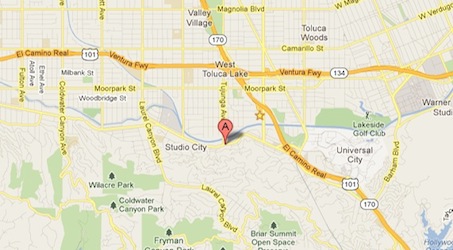 Map to our Studio City location near Sherman Oaks